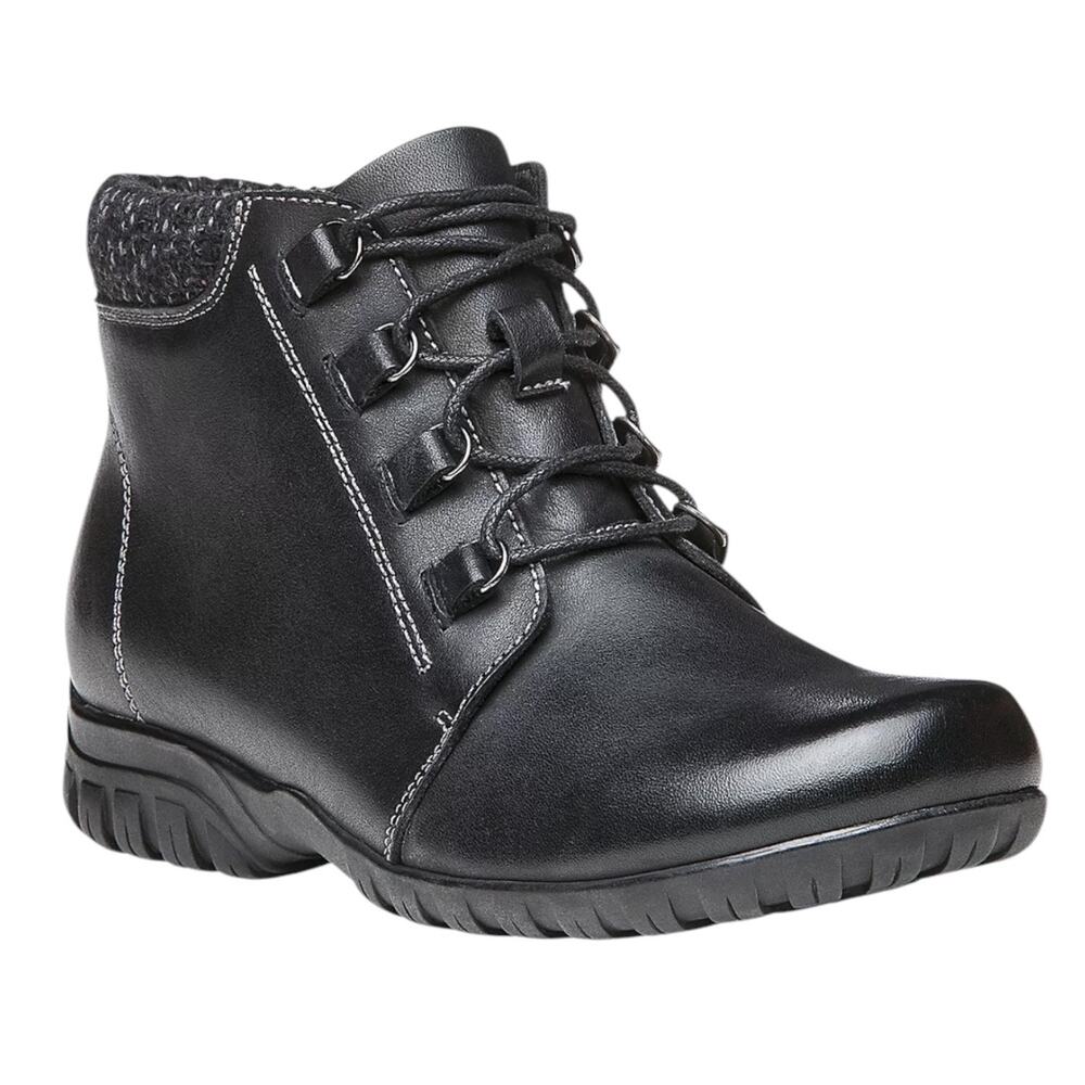 Propet Women's Delaney Leather Ankle Booties Black Size 10 N